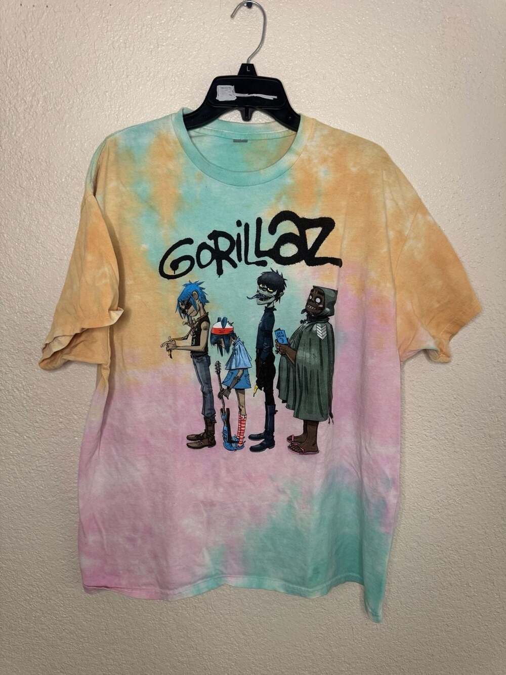 Gorillaz Band Graphic Tie-Dye T-Shirt Size L